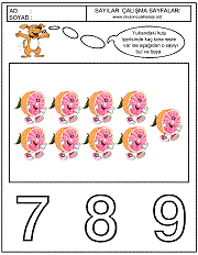 okul öncesi sayılar çalışma sayfaları